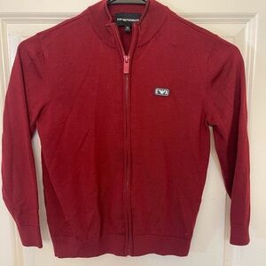Emporio Armani Kids Red Zip-Up Jacket